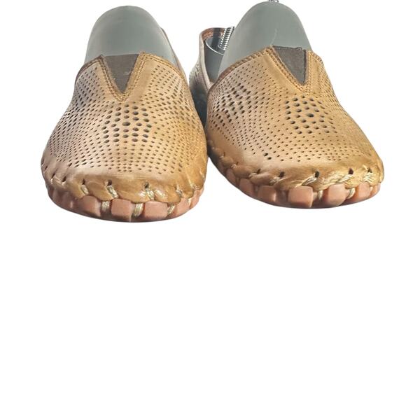 SPRING STEP SLIP-ON LOAFER SHOE in Brown Leather Sz 39 US 8.5 comfort EUC - Picture 2 of 10